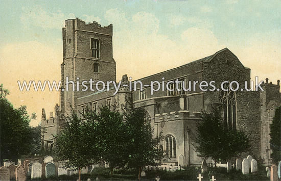 St Mary's Church, Hatfield Broad Oak, Essex. c.1908